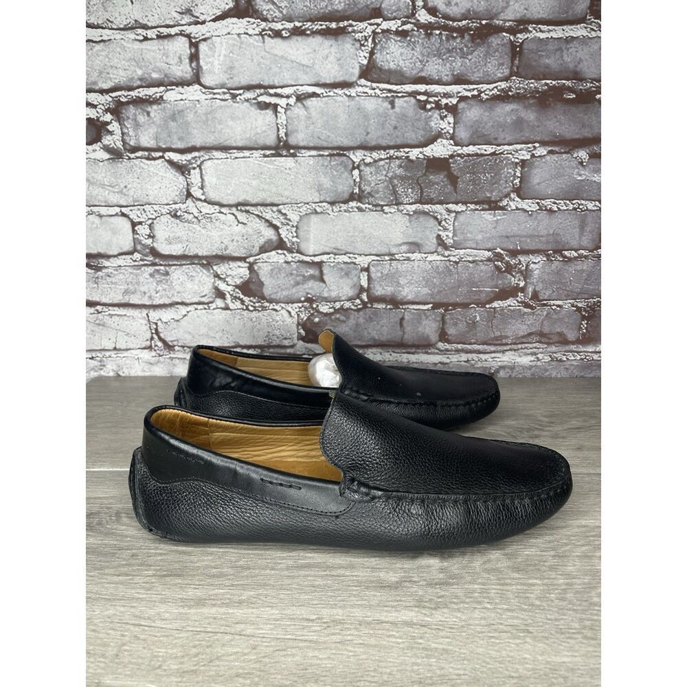 Massimo Matteo Venetian Driver Loafers, Black, Mens 10 M